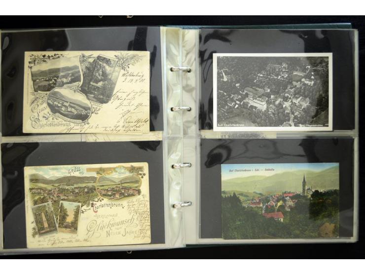 EULENGEBIRGE: 1852/1945, Sammlung mit Schwerpunkt bei den Ansichtskarten mit einige frühen und besseren Karten, dazu Stempel-