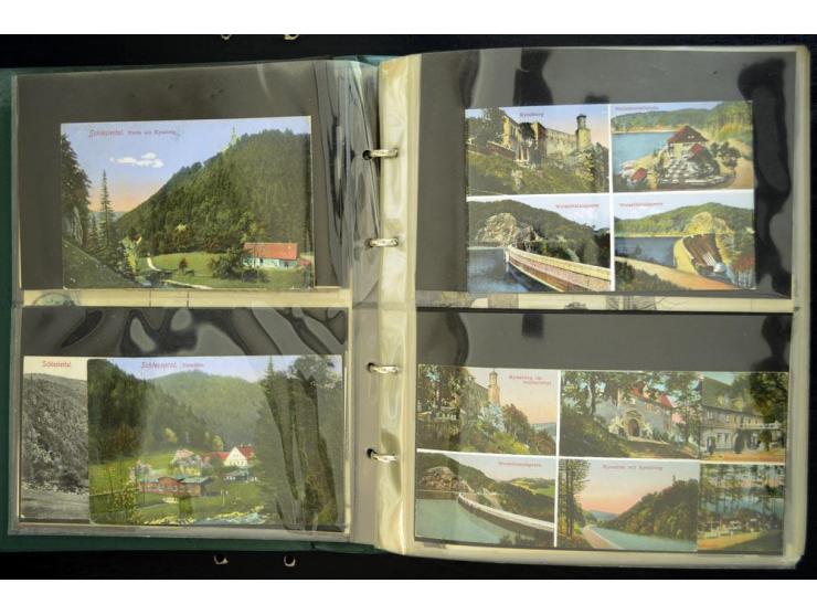 EULENGEBIRGE: 1852/1945, Sammlung mit Schwerpunkt bei den Ansichtskarten mit einige frühen und besseren Karten, dazu Stempel-