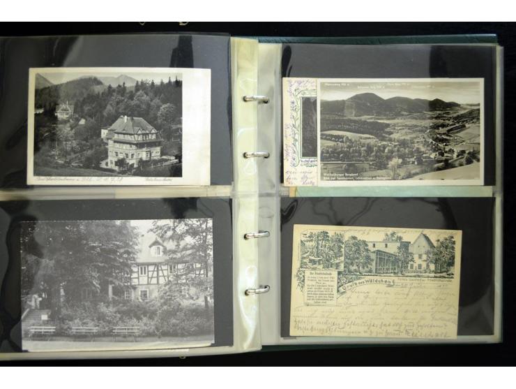 EULENGEBIRGE: 1852/1945, Sammlung mit Schwerpunkt bei den Ansichtskarten mit einige frühen und besseren Karten, dazu Stempel-
