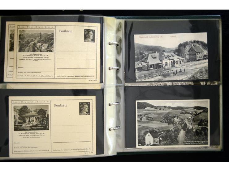 EULENGEBIRGE: 1852/1945, Sammlung mit Schwerpunkt bei den Ansichtskarten mit einige frühen und besseren Karten, dazu Stempel-