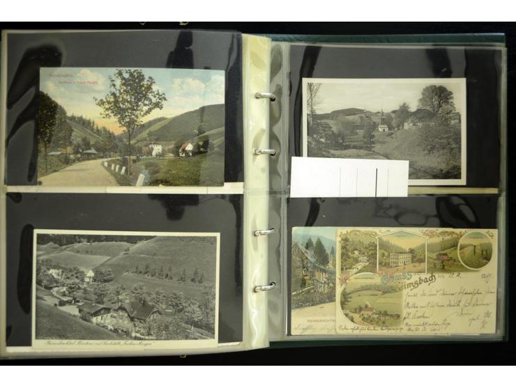 EULENGEBIRGE: 1852/1945, Sammlung mit Schwerpunkt bei den Ansichtskarten mit einige frühen und besseren Karten, dazu Stempel-