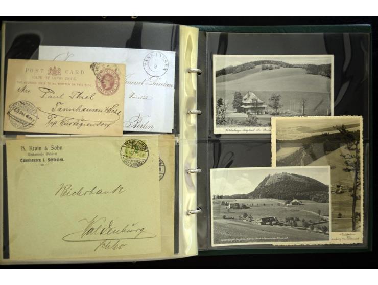 EULENGEBIRGE: 1852/1945, Sammlung mit Schwerpunkt bei den Ansichtskarten mit einige frühen und besseren Karten, dazu Stempel-