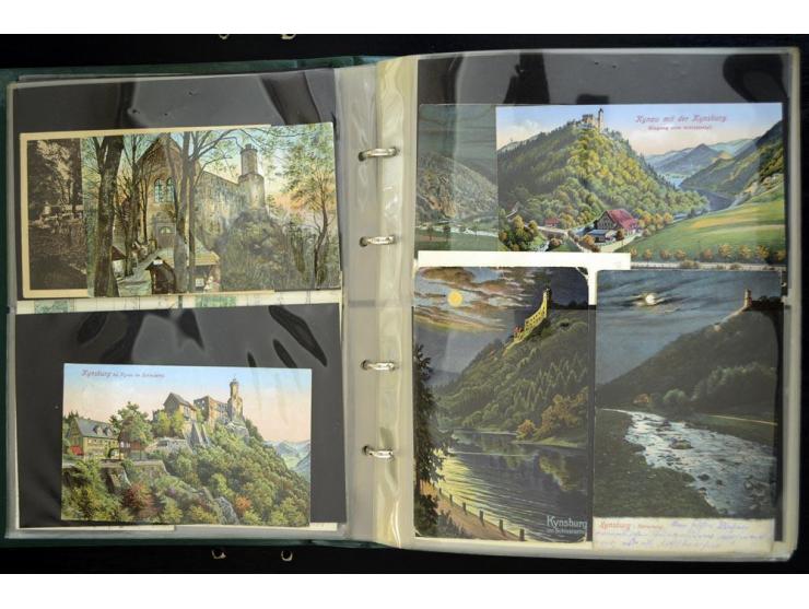 EULENGEBIRGE: 1852/1945, Sammlung mit Schwerpunkt bei den Ansichtskarten mit einige frühen und besseren Karten, dazu Stempel-