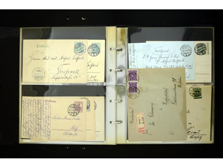 LANDKREIS NEISSE: 1829/1946, Sammlung mit vielen Ansichtskarten mit besseren und einigen Stempeln-Belegen ab Vorphila, dabei 
