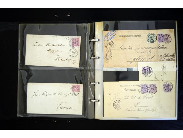 LANDKREIS NEISSE: 1829/1946, Sammlung mit vielen Ansichtskarten mit besseren und einigen Stempeln-Belegen ab Vorphila, dabei 