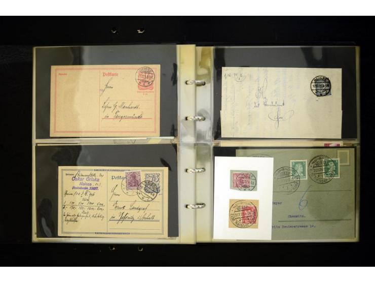 LANDKREIS NEISSE: 1829/1946, Sammlung mit vielen Ansichtskarten mit besseren und einigen Stempeln-Belegen ab Vorphila, dabei 