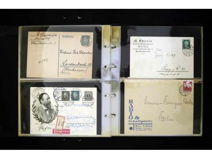 LANDKREIS NEISSE: 1829/1946, Sammlung mit vielen Ansichtskarten mit besseren und einigen Stempeln-Belegen ab Vorphila, dabei 