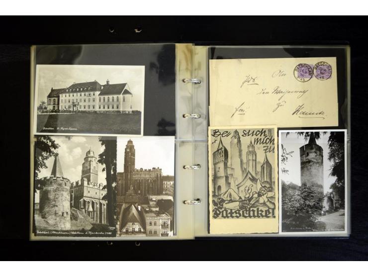 LANDKREIS NEISSE: 1829/1946, Sammlung mit vielen Ansichtskarten mit besseren und einigen Stempeln-Belegen ab Vorphila, dabei 