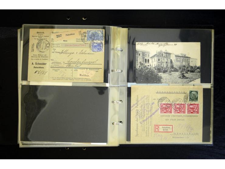 LANDKREIS NEISSE: 1829/1946, Sammlung mit vielen Ansichtskarten mit besseren und einigen Stempeln-Belegen ab Vorphila, dabei 