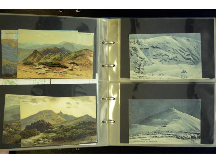RIESENGEBIERGE: 1785/1945, sehr umfangreiche Sammlung mit geschätzt 1000 - 1500 Ansichtskarten und sehr vielen Stempel-Belege