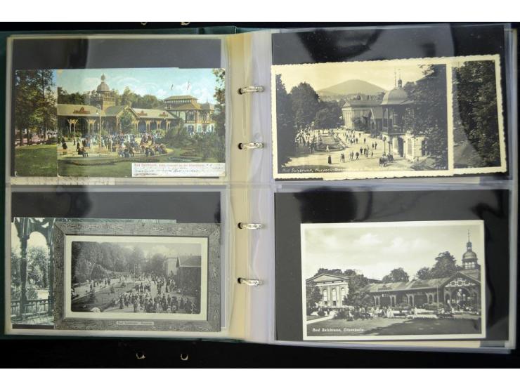 LANKREIS WALDENBURG: 1840/1945, umfangreiche Sammlung mit sehr vielen Ansichtskarten und Stempel-Belegen, dabei Litho-Karten 
