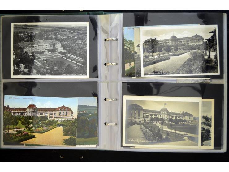 LANKREIS WALDENBURG: 1840/1945, umfangreiche Sammlung mit sehr vielen Ansichtskarten und Stempel-Belegen, dabei Litho-Karten 