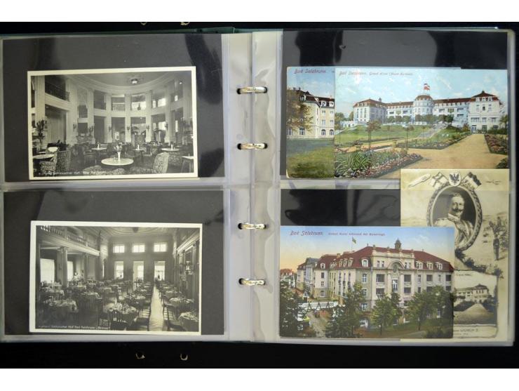 LANKREIS WALDENBURG: 1840/1945, umfangreiche Sammlung mit sehr vielen Ansichtskarten und Stempel-Belegen, dabei Litho-Karten 