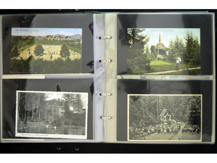 LANKREIS WALDENBURG: 1840/1945, umfangreiche Sammlung mit sehr vielen Ansichtskarten und Stempel-Belegen, dabei Litho-Karten 