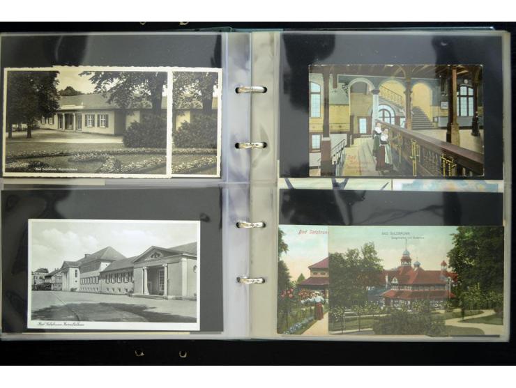 LANKREIS WALDENBURG: 1840/1945, umfangreiche Sammlung mit sehr vielen Ansichtskarten und Stempel-Belegen, dabei Litho-Karten 