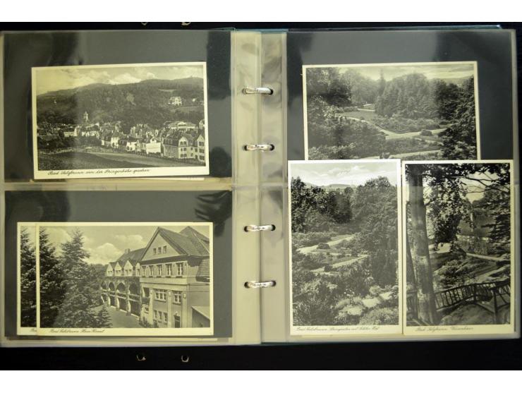 LANKREIS WALDENBURG: 1840/1945, umfangreiche Sammlung mit sehr vielen Ansichtskarten und Stempel-Belegen, dabei Litho-Karten 