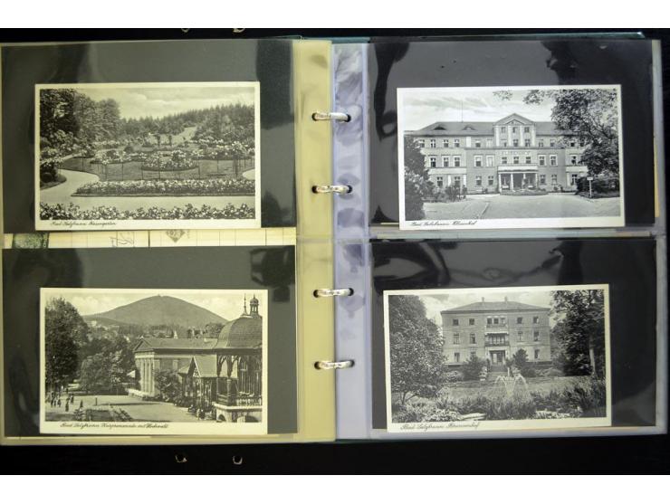 LANKREIS WALDENBURG: 1840/1945, umfangreiche Sammlung mit sehr vielen Ansichtskarten und Stempel-Belegen, dabei Litho-Karten 