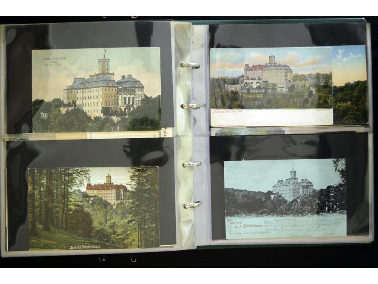 LANKREIS WALDENBURG: 1840/1945, umfangreiche Sammlung mit sehr vielen Ansichtskarten und Stempel-Belegen, dabei Litho-Karten 