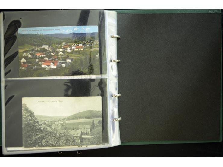 LANKREIS WALDENBURG: 1840/1945, umfangreiche Sammlung mit sehr vielen Ansichtskarten und Stempel-Belegen, dabei Litho-Karten 