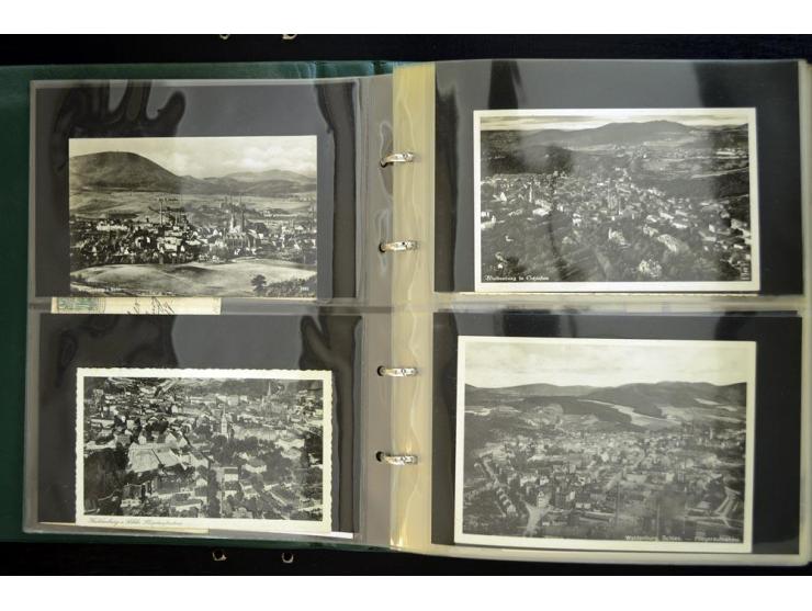 LANKREIS WALDENBURG: 1840/1945, umfangreiche Sammlung mit sehr vielen Ansichtskarten und Stempel-Belegen, dabei Litho-Karten 
