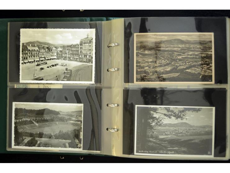 LANKREIS WALDENBURG: 1840/1945, umfangreiche Sammlung mit sehr vielen Ansichtskarten und Stempel-Belegen, dabei Litho-Karten 