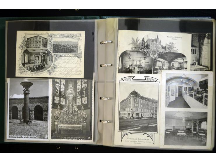 LANKREIS WALDENBURG: 1840/1945, umfangreiche Sammlung mit sehr vielen Ansichtskarten und Stempel-Belegen, dabei Litho-Karten 