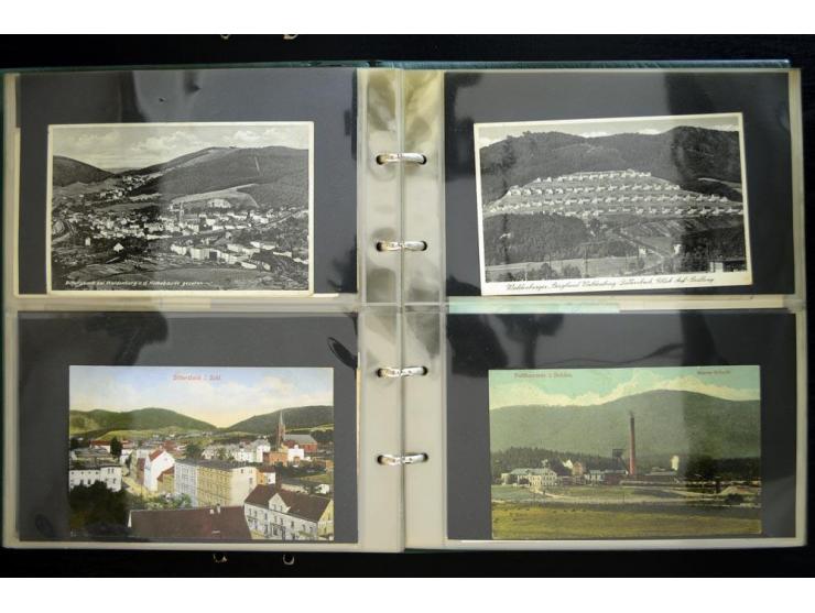 LANKREIS WALDENBURG: 1840/1945, umfangreiche Sammlung mit sehr vielen Ansichtskarten und Stempel-Belegen, dabei Litho-Karten 
