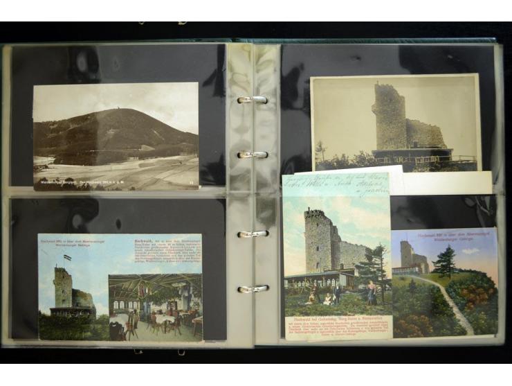 LANKREIS WALDENBURG: 1840/1945, umfangreiche Sammlung mit sehr vielen Ansichtskarten und Stempel-Belegen, dabei Litho-Karten 
