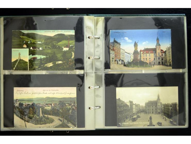 LANKREIS WALDENBURG: 1840/1945, umfangreiche Sammlung mit sehr vielen Ansichtskarten und Stempel-Belegen, dabei Litho-Karten 