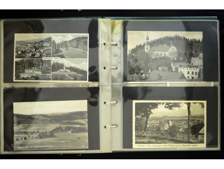 LANKREIS WALDENBURG: 1840/1945, umfangreiche Sammlung mit sehr vielen Ansichtskarten und Stempel-Belegen, dabei Litho-Karten 