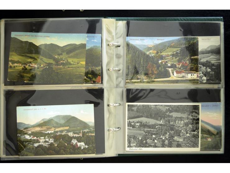 LANKREIS WALDENBURG: 1840/1945, umfangreiche Sammlung mit sehr vielen Ansichtskarten und Stempel-Belegen, dabei Litho-Karten 