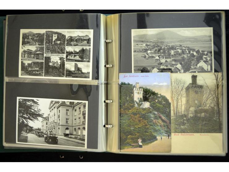 LANKREIS WALDENBURG: 1840/1945, umfangreiche Sammlung mit sehr vielen Ansichtskarten und Stempel-Belegen, dabei Litho-Karten 