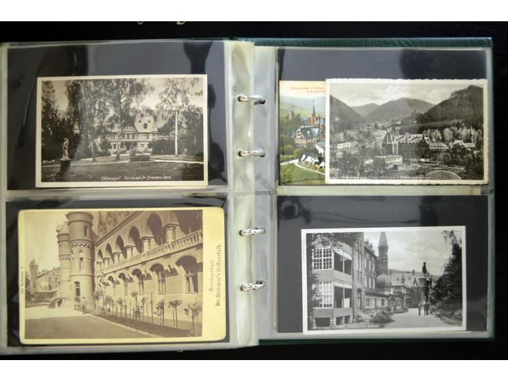 LANKREIS WALDENBURG: 1840/1945, umfangreiche Sammlung mit sehr vielen Ansichtskarten und Stempel-Belegen, dabei Litho-Karten 