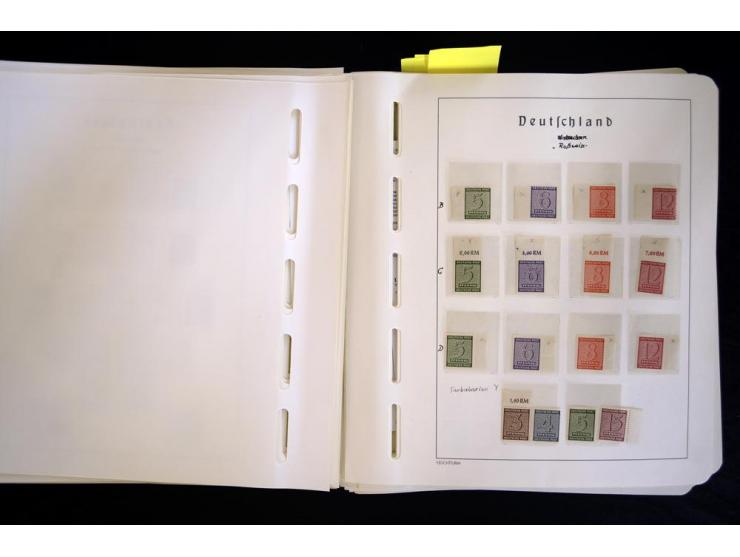 1945/48, sehr schöne postfrische Sammlung, in den Hauptnummern augenscheinlich überkomplette Sammlung, außerdem viele weitere