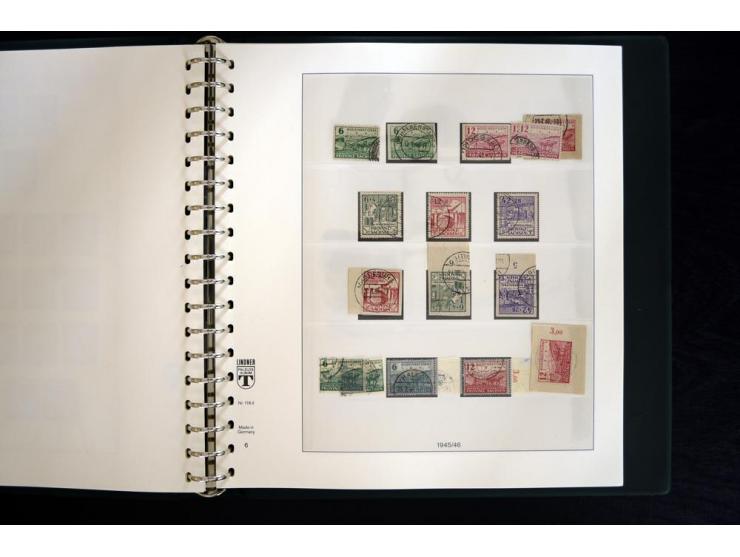1945/49, gestempelte Sammlung mit u.a. Mi.-Nr. BIb auf Briefstück, 151X, 156-61y, HZ1ay, Bl.2t, 5X+Y, 6 etc., weiter viele be
