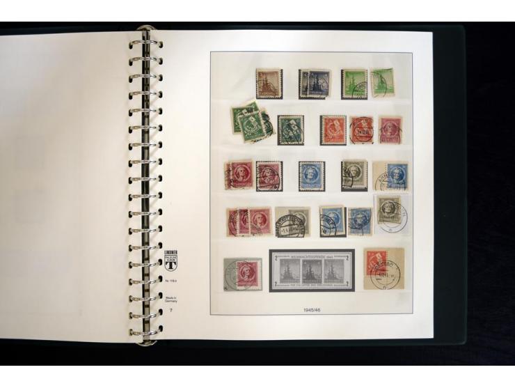 1945/49, gestempelte Sammlung mit u.a. Mi.-Nr. BIb auf Briefstück, 151X, 156-61y, HZ1ay, Bl.2t, 5X+Y, 6 etc., weiter viele be