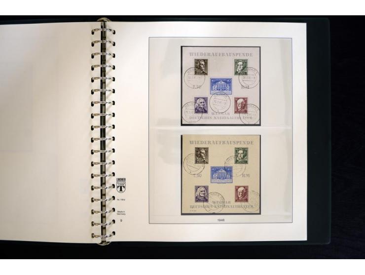 1945/49, gestempelte Sammlung mit u.a. Mi.-Nr. BIb auf Briefstück, 151X, 156-61y, HZ1ay, Bl.2t, 5X+Y, 6 etc., weiter viele be