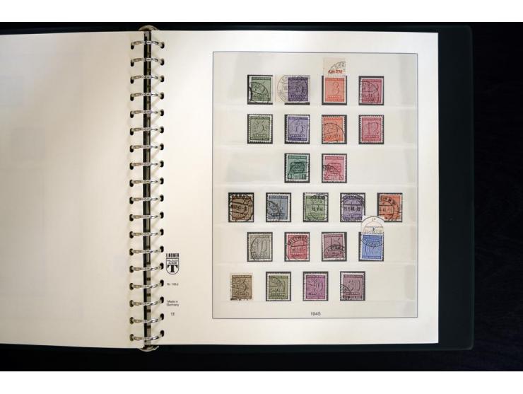 1945/49, gestempelte Sammlung mit u.a. Mi.-Nr. BIb auf Briefstück, 151X, 156-61y, HZ1ay, Bl.2t, 5X+Y, 6 etc., weiter viele be