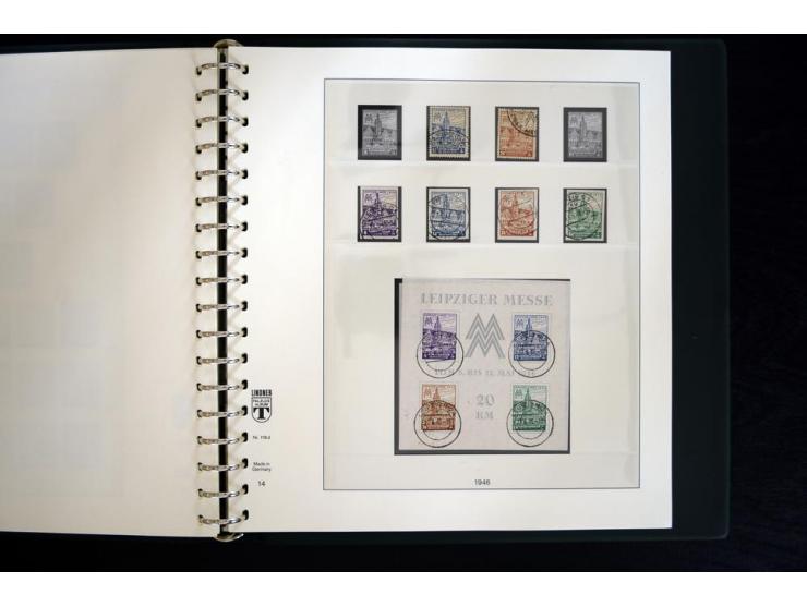 1945/49, gestempelte Sammlung mit u.a. Mi.-Nr. BIb auf Briefstück, 151X, 156-61y, HZ1ay, Bl.2t, 5X+Y, 6 etc., weiter viele be