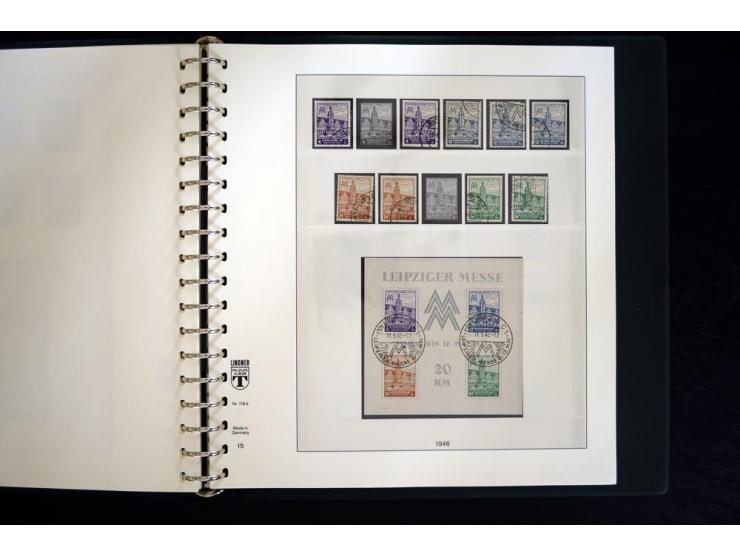 1945/49, gestempelte Sammlung mit u.a. Mi.-Nr. BIb auf Briefstück, 151X, 156-61y, HZ1ay, Bl.2t, 5X+Y, 6 etc., weiter viele be