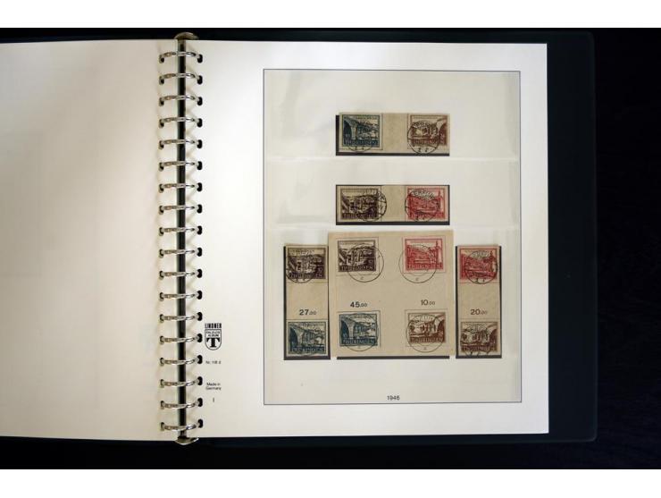 1945/49, gestempelte Sammlung mit u.a. Mi.-Nr. BIb auf Briefstück, 151X, 156-61y, HZ1ay, Bl.2t, 5X+Y, 6 etc., weiter viele be