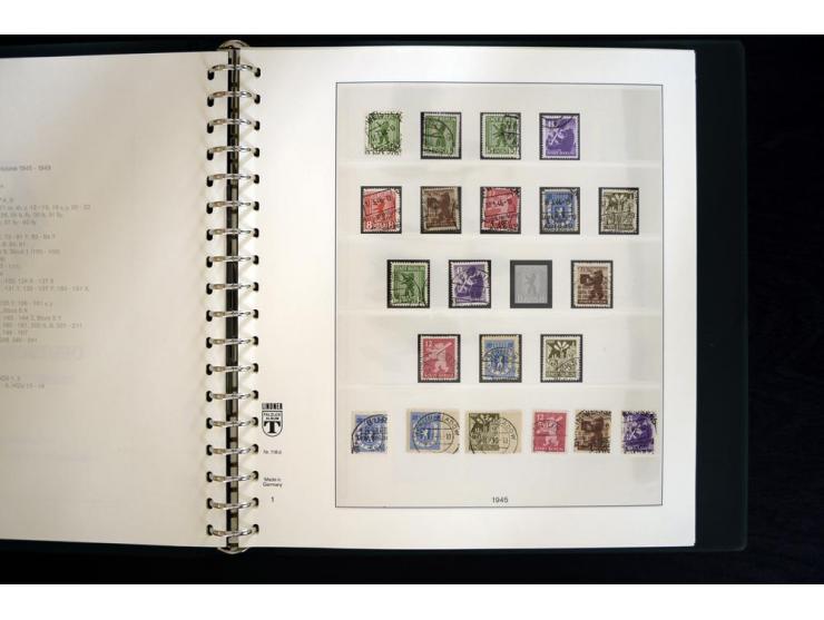 1945/49, gestempelte Sammlung mit u.a. Mi.-Nr. BIb auf Briefstück, 151X, 156-61y, HZ1ay, Bl.2t, 5X+Y, 6 etc., weiter viele be