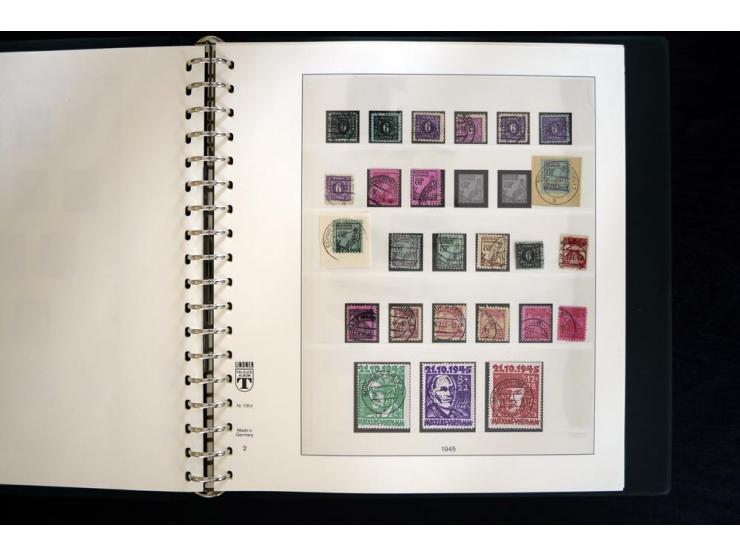 1945/49, gestempelte Sammlung mit u.a. Mi.-Nr. BIb auf Briefstück, 151X, 156-61y, HZ1ay, Bl.2t, 5X+Y, 6 etc., weiter viele be