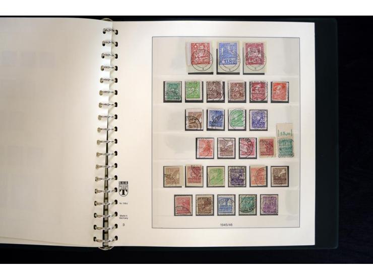 1945/49, gestempelte Sammlung mit u.a. Mi.-Nr. BIb auf Briefstück, 151X, 156-61y, HZ1ay, Bl.2t, 5X+Y, 6 etc., weiter viele be