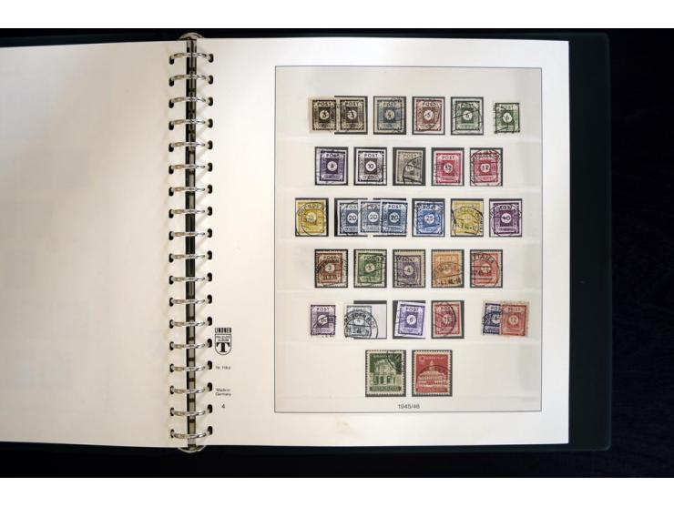 1945/49, gestempelte Sammlung mit u.a. Mi.-Nr. BIb auf Briefstück, 151X, 156-61y, HZ1ay, Bl.2t, 5X+Y, 6 etc., weiter viele be