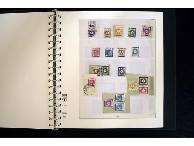 1945/49, gestempelte Sammlung mit u.a. Mi.-Nr. BIb auf Briefstück, 151X, 156-61y, HZ1ay, Bl.2t, 5X+Y, 6 etc., weiter viele be