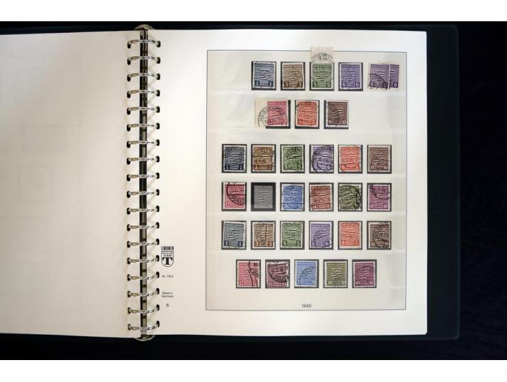 1945/49, gestempelte Sammlung mit u.a. Mi.-Nr. BIb auf Briefstück, 151X, 156-61y, HZ1ay, Bl.2t, 5X+Y, 6 etc., weiter viele be