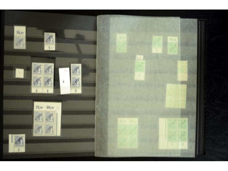 1948/90, postfrische Spezialsammlung, fast ausschließlich Rand- und vor allem Eckrandstücke, dabei auch Paare und 4er-Blocks,