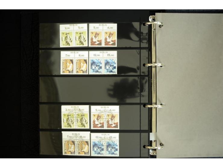 1948/90, postfrische Spezialsammlung, fast ausschließlich Rand- und vor allem Eckrandstücke, dabei auch Paare und 4er-Blocks,