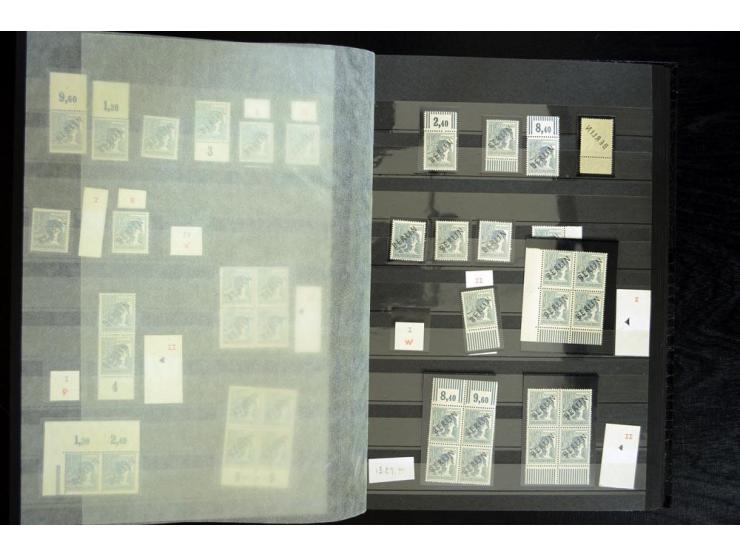 1948/90, postfrische Spezialsammlung, fast ausschließlich Rand- und vor allem Eckrandstücke, dabei auch Paare und 4er-Blocks,